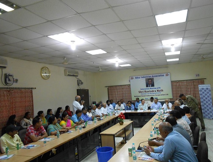 Shri Ravindra Nath, CMD, NSIC was the Chief Guest at program organized by Bihar Industries Association  with NSIC Branch Office Patna on 11th May, 2018. During deliberations, the various initiatives of  NSIC related to the development of MSMEs across the country were shared.  The Industry captains agreed to work closely with NSIC for promoting MSMEs in the State of Bihar.