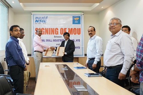 An MOU has been signed between NSIC and M/s.Penna Cement Industries Limited, for supply of Cement of various grades to the MSME units by the undersigned and Shri Krishna Srivastava, Director (Marketing), at their Registered Office at Banjara Hills, Hyderabad.