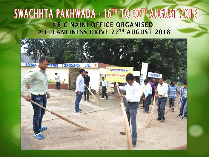 NSIC Naini office has organised a cleanliness drive on 27.08.2018