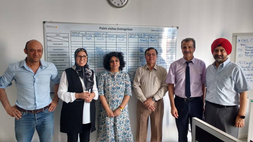 An official delegation comprising of Ms. Alka Arora  , Joint Secretary (SME) and Mr. Ravindra Nath, CMD, The National Small Industries Corporation Ltd.-NSIC visited Data Centre and Lean Manufacturing units in Morocco.