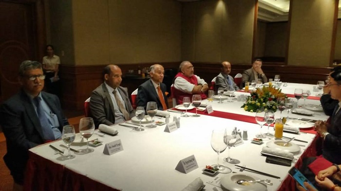 A delegation led by Sh. Giriraj Singh, Hon'ble Minister of State, Ministry of Micro, Small and Medium Enterprises, Government of India to Vietnam having bilateral meeting with Officials of various agencies engaged in enterprise development of Vietnam.