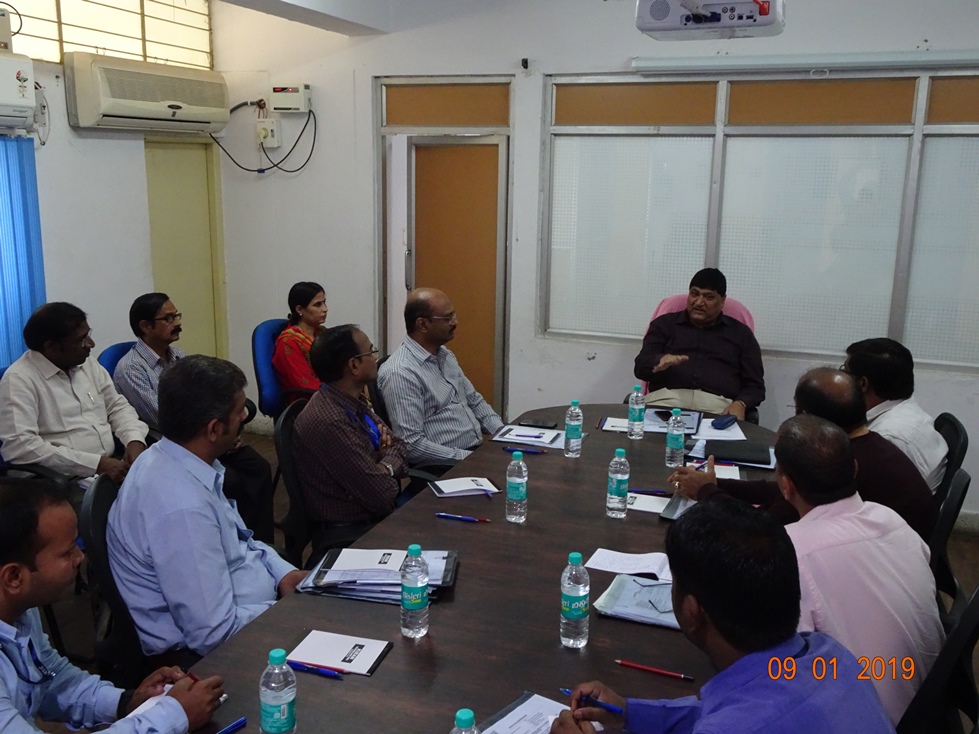 A Performance Review meeting of Zonal Office: South-II was conducted on 09.01.2019. The meeting was chaired by Shri A.K.Mittal , Director( Finance) and attended by Shri K.Srinivas, Zonal Head-South-II, alongwith the Branch Heads of Balanagar, Hyderabad, Vijayawada and Visakhapatnam.During the Review, performance upto Dec’18 was reviewed and action plan upto Mar’19 was discussed. Director (Finace) instructed all the Branches in the zone to achieve the assigned targets.