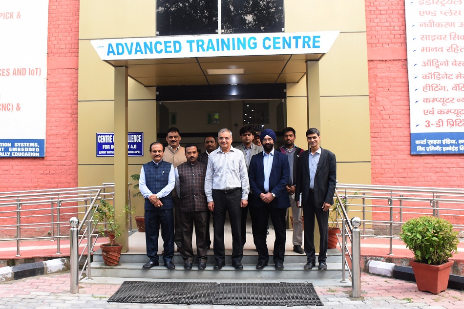 Shri Vijayendra ( IAS), CMD,NSIC during his visit to  NSIC - Advance Training Centre  and NSIC -Incubation Centre (Okhla) on 15th November 2019  encouraged  the participants of the various Training Programs and appreciated the efforts of NSIC in creating opportunities of self employment and skill development . During his visit Shri P.Udayakumar,Director (P&M),NSIC and Shri Gaurang Dixit, Director(Finance)   briefed him about the various offerings of the NTSC (Okhla). Also present on the occasion were Shri Satvinder Singh,CGM(Tech), Shri Manoj Lal,GM(SG)(CC)/(Space Marketing)/(GP & Tender Marketing) and Shri O.P.Singh,Centre Head,NTSC (Okhla).