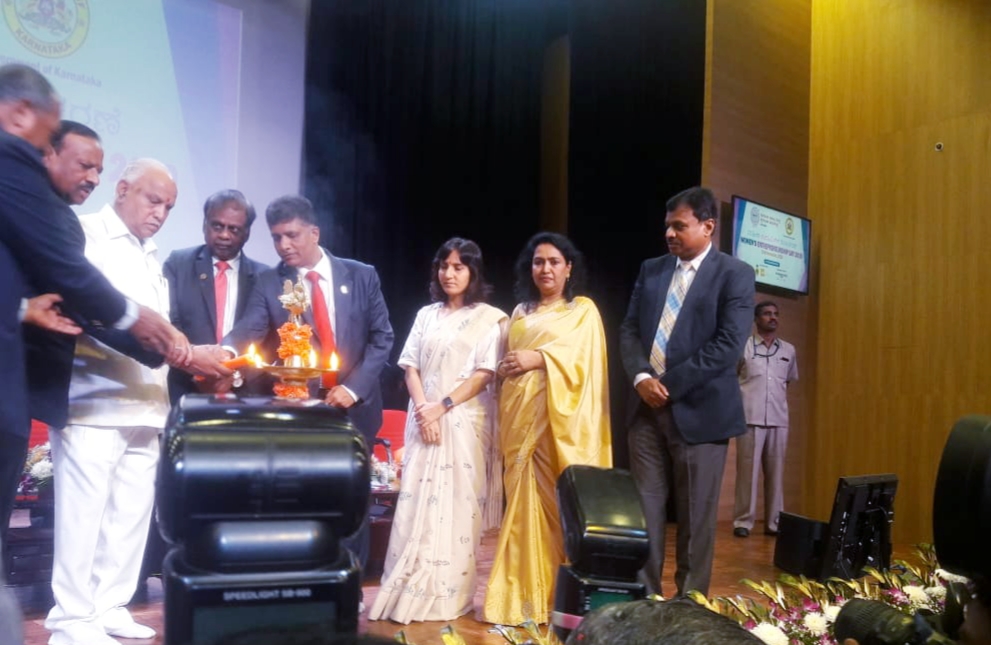 Women Entrepreneurs Day-2019 celebration at FKCCI with NSIC, State Government  and other women association  in the presence of Shri. B.S. Yediyurappa, Hon'ble Chief Minister of Karnataka, Shri.C.R.Janardhana President, FKCCI, Shri Perikal  M Sundar ,Sr.Vice President, FKCCI ,Mrs.Gunjan Krishna IAS,Commissioner Industries and Commerce, Mr.P.Ravikumar,Chief General Manager, NSIC, in Bangalore 