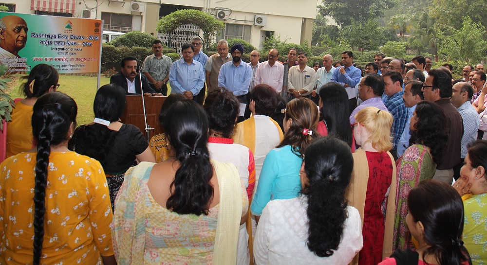 NSIC observed The Birth Anniversary of Sardar Vallabhbhai Patel as "RASHTRIYA EKTA DIWAS (National Unity Day)” on 31.10.20-19 and officers and employees administered "RASHTRIYA EKTA DIWAS PLEDGE" on this occasion. 