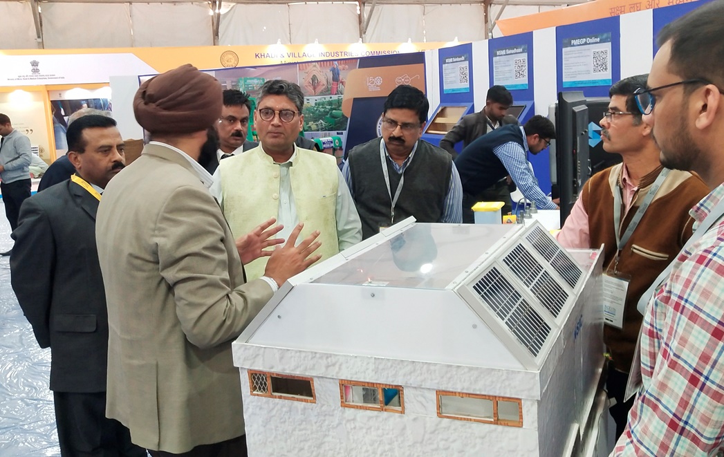 NSIC has set up a pavilion at the Vibrant Gujarat Global Summit 2019 with a display of 73 units( including initiatives of National SC ST Hub  )and live display of innovative technologies which can be commercialized in the development of smart cities and create opportunities for youth. The NSIC Technical Centres will live display with their latest technology and innovations which are as under:

1. Low cost Smart Home & Water Distribution system for Smart Cities. 
Low cost Smart Home systems
• Solar Energy Based  Power
• Security Systems
• Day/Night and Human Detection Sensor
• Earthquake Alarm
• Fire/ Smoke Alarm
• LPG Leak Alarm
• Water storage Management Water Distribution system
• Monitoring of water supply
• Efficient Distribution 
• Detection of Water Leakage
• Water treatment control

2. 3D printing for design, Prototype & Products Development 
• Die and Module design
• Rapid Prototype of creative products
• Visualization of Actual products
• Body parts for medical applications
• Product testing before Mass Production etc.
3. Training of design and development of CNC through simulation of different operations actual machines. Training will be provide through AR/VR and CNC simulations.
The MSMEs in the NSIC pavilion are displaying variety of products such as:
1. Article made by bamboo, cane and grass
2. leather footwear such as shoes , sandals, chappals, leathercum-rubber/plastic cloth sandles and chappals.
3. Travel agency activities
4. Other semi- processed, processed or instant foods n.e.c. except farinaceous products and malted foods and manufacturing activities like manufacture of egg powder, sambar powder etc. 
5. Installation of heating System (electric gas and oil furnaces cooling tower non electric solar energy collector etc.
6. Computer Programming activities
7. Soap and detergents, cleaning and polishing preparations, cosmetics, perfumes and toiletries etc.

NSIC will also spread awareness about all schemes of Ministry of MSME/ NSIC to existing/ aspiring entrepreneurs. We will focus to provide increasing employment opportunity for the youth.

