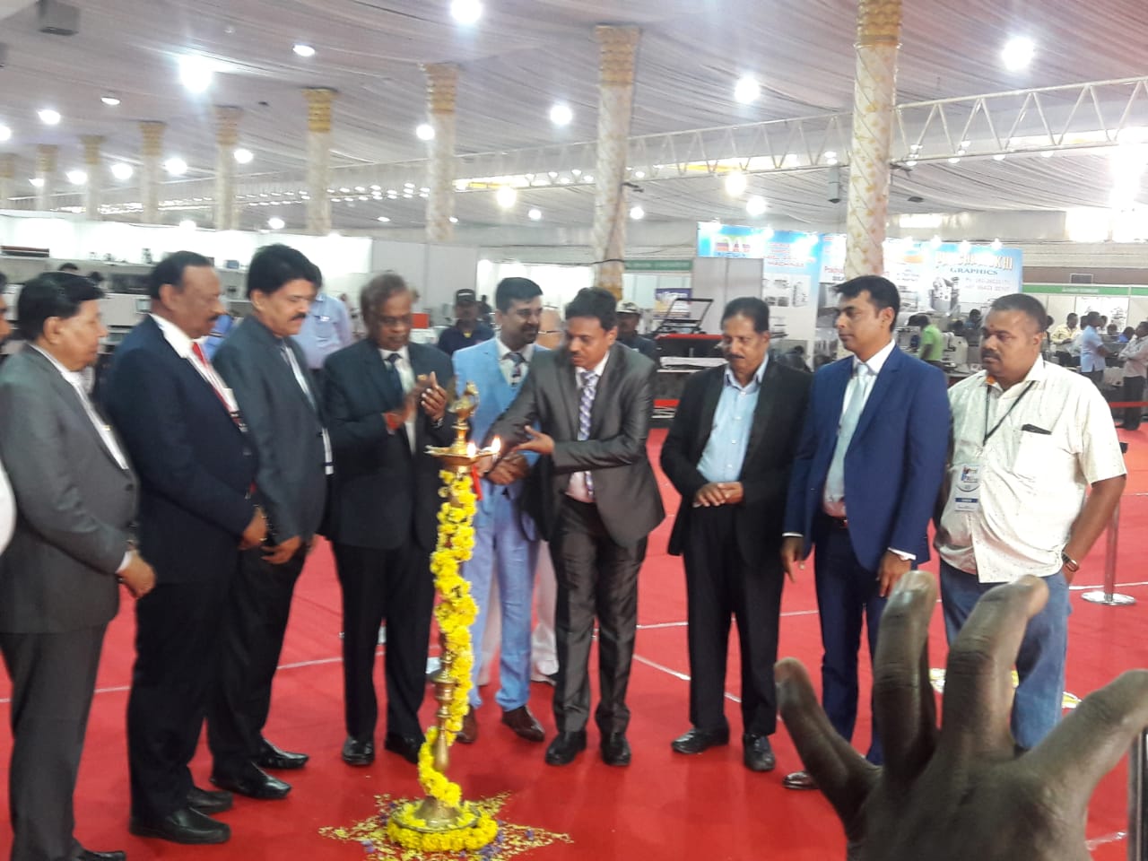 Shri C.R.Janardhana, President, FKCCI, Shri Goutham Kumar ,Worshipful Mayor, BBMP, Shri Perikal M Sundar, Sr.Vice President, FKCCI, Dr J Crasta, Past President, FKCCI, Shri.P.Ravikumar, Chief General Manager, NSIC,inaugurated  the Print and Pack Exhibition at Tripuravasini,Palace ground,Bangalore on 06.12.2019.