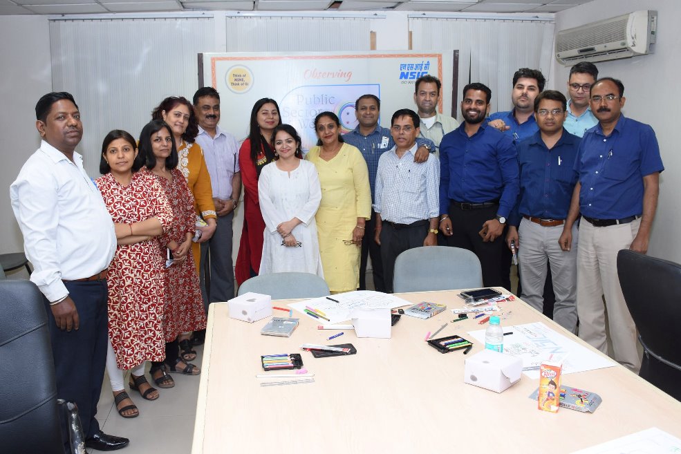 The National Small Industries Corporation Limited (NSIC) observed the 10th ‘Public Sector Week’ from 10th April- 16th April- 2019 across Zonal Offices, Branch Offices ,NTSC offices in the country. NSIC employees participated in a painting competition on topics such as Contribution of Public Sector, Environment, Cleanliness ,Role of NSIC ,etc to create better awareness amongst employees about brand public sector & its significant contribution , achievements and their efforts  towards fulfilling New India Vision 2022.