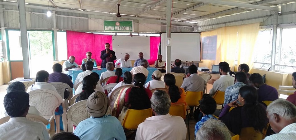 Sh. P.Udayakumar, Director (Planning & Marketing) NSIC held a meeting with Shri M Alwas, Secretary - Nilgiris Adivasi Welfare Association and their office bearers in the premises of Nilgiris Adivasi Welfare Association – NAWA in Kothagiri, Nilgiris District along with Shri G.Kannan, Senior Branch Manager, Branch Office-Coimbatore. 
The Nilgiris Adivasi Welfare Association is rendering various services for the development of the society such as  Eco Tourism,  Hospital Care, Self Help Group Development, Herbal Cultivation and  TEA Cultivation etc.  
A meeting was held with NAWA members wherein the schemes of NSIC were discussed to enhance their business ventures. Undersigned individually interacted with all the 40 NAWA members who had attended the meeting on 20.04.2019 regarding their activities and provided suggestions to improve their line of activity.
