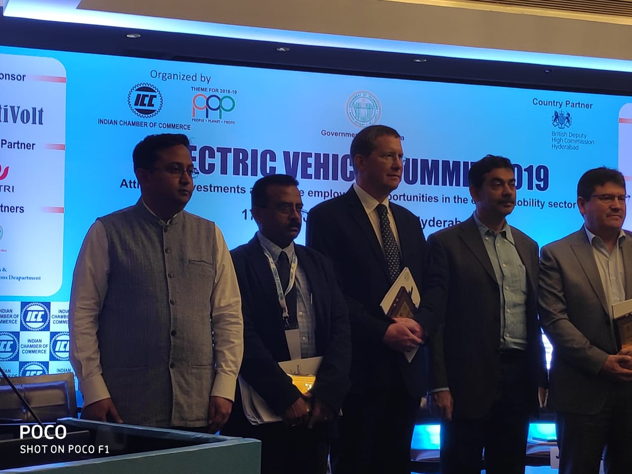 National and International Participants from UK and Bolivia along with Indian Govt. Officials & Entrepreneurs were invited by the organizers for the Summit. Sh. P. Udayakumar - NSIC -Director (P&M), delivered Special Inaugural address in the EV summit-2019 on the National and State policies, EV Charging Infrastructure scope, EV Market Growth, Evolving Technology, Planning for the Future, Manufacturing of private/public EV vehicles ,sub systems and scope of MSMEs.
Director (P&M) had a discussions / deliberations with Mr. J. J. Cortez - Ambassador, Plurinational State of Bolivia Country on the Battery Manufacturing and Assembly and scope of MSME’s & Role of NSIC. They have shown very keen interest to have an association/collaboration with NSIC in the areas beneficial of Indian MSMEs. Director (P&M) also had discussions / deliberations with Mr.William Hopkinson - British Deputy High Commissioner Hyderabad |First Secretary British Deputy High Commission Mumbai.

Sh. Prabhu Raj, General Manager-NTSC, Hyderabad & Sh. Srinivas Rao– Zonal General Manager- NSIC, South zone-II also participated in the summit. 
