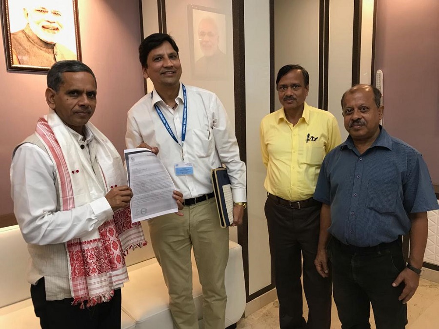NSIC (North East), Guwahati has been appointed as Marketing Partner by Assam Bio Refinery Private Limited (ABRPL), where Numaligarh Refinery Ltd., a Public Sector Oil Company in Assam has 50% stake in new venture of Bio Ethanol Project. Under this project, ABRPL is planning to source bamboo from various states of North East like Assam, Nagaland, Arunachal Pradesh and Meghalaya and set up chip processing units in strategic locations with an aim to create & develop new entrepreneurs of these region. Chipping units will be paid for chipping of raw bamboo supplied by the bamboo growers as per their area of operations, wherein NSIC plays an important role by facilitating the selected Local Level Entrepreneurs to set up the necessary infrastructure for success of the mission/project. With the implementation of the project, two leading companies will be able to create maximum MSME entrepreneurs and also generate new employment opportunities in the North East Region. Expected total engagement of direct, indirect, contractual and new entrepreneurs will be approximately 6350 by September 2021 and another 15000 more engagement by 2026.  Shri Ram Mohan Mishra,  AS&DC (MSME) & CMD,NSIC  received the Letter from ABRPL appointing NSIC as Marketing Partner of ABRPL – Bio Ethanol Project on 03rd July 2019 at Guwahati . Dr. Avinash Choudhary, Zonal General Manager, NSIC (NER)   is also seen in the picture. NSIC is facilitating and serving different types of raw materials to the MSMEs by entering into and tying up with Central and State level PSUs and Corporates for raw materials like – Aluminum, Iron & Steel, Bitumen, Emulsion, Cement, Copper, Paraffin Wax, Coal etc. to enable MSMEs to get continuous supply of raw materials at reasonable price. NSIC is also supporting & assisting the MSMEs in the states of North East Region through its various schemes under Credit Support, Marketing supports, Skill Development Training to the unemployed youths through Incubation Training Centre since last few decades.   

