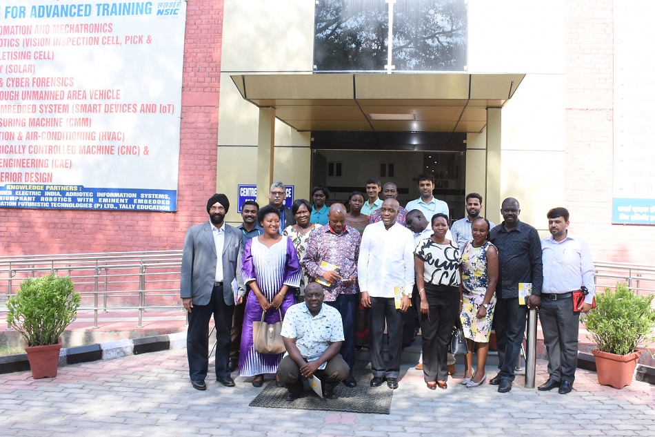 Shri Satvinder Singh,CGM( Tech) welcomed the  High level delegation led by Hon’ble Amos Lugoloobi alongwith Members of the Parliament of Uganda to, NSIC. The Delegation from Uganda also visited NSIC’s Technical Incubation Centre for creating self employment opportunities and Advanced Training Centre for upgrading the skills of Youth. The Members from the Parliament of Uganda expressed that NSIC’s model is the apt model for engaging youth in productive activities in Uganda.Also present on this occasion were Shri O.P.Singh,Centre Head,NTSC (Okhla),Shri Sunil Tyagi,GM( International Cooperation),Shri S.H.Siddiqui ,DGM(International Cooperation ) and Shri Avinash Panwar,Deputy Manager.