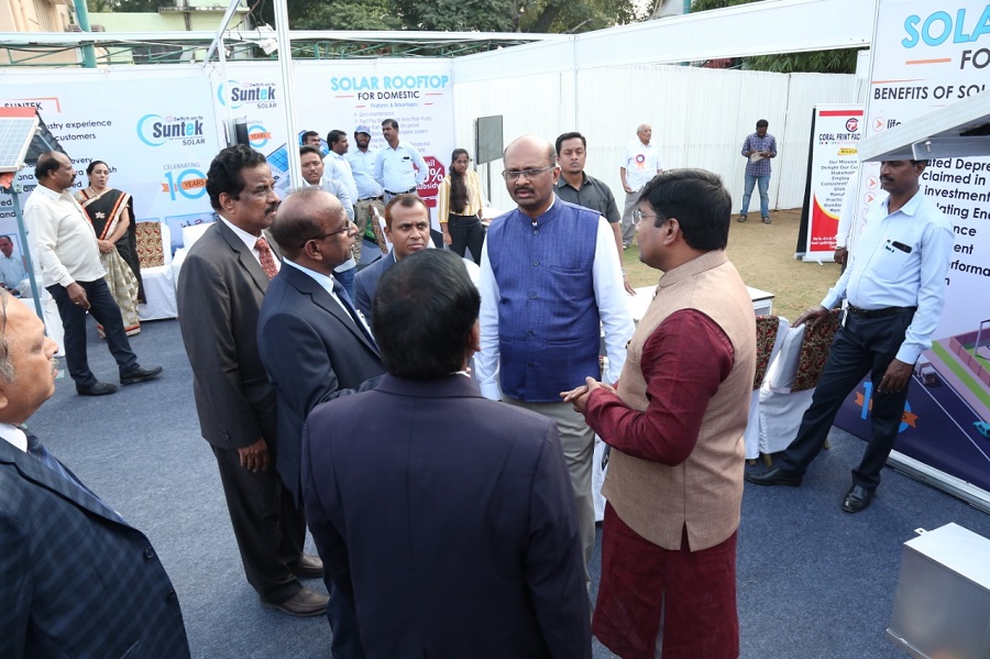 An Industrial Exhibition was organized by Telangana Industrialists Forum, Hyderabad on 29.12.2019 at Classic Gardens, Secunderabad, wherein 50 Nos. of MSME units have exhibited their products. The exhibition was inaugurated by Shri K.Srinivas, Zonal Head, South-II, NSIC Ltd, in the presence of Shri Guntha Srinivasulu, President, Industrialists Forum & Shri Rama Kumar Devata, Secretary.  The exhibition was attended by various MSMEs/Departments/Traders, etc. for mutual linkages.
