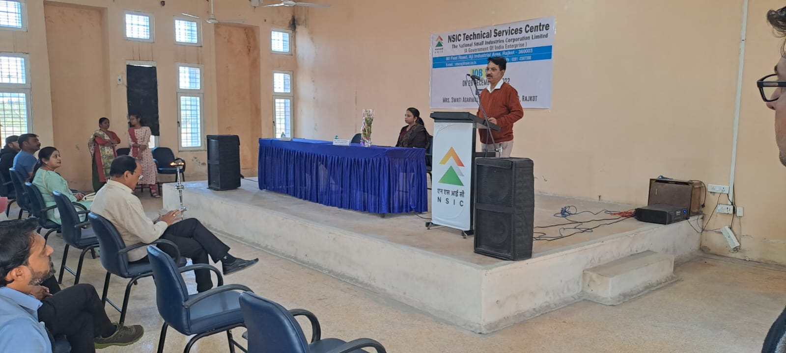NTSC ( Rajkot) conducted Job Mela on 28th Dec 2022  wherein more than 130 candidates participated for recruitment and about 39 candidates shortlisted by twelve Companies of Rajkot . Shri U. K. Kohli, Centre Head ,NTSC (Rajkot) and his team coordinated the program

