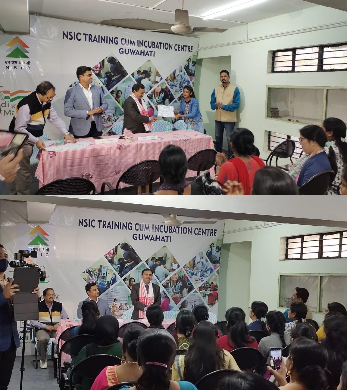 NTSC (Guwahati ) organized a valedictory function for two batches of Candle Making & Fashion Designing. The Chief Guest of function was Sh. S.S. Singh, Zonal Manager(NE), PNB. Speaking on the Occasion ,He assured the students that the Bank will consider the Mudra Project Proposals (collateral free lending ) of all the candidates passing from NTSC and desirous of setting up their own Enterprise. Shri Vijay Prakash, Zonal Head ,NSIC(North East) presided the occasion.