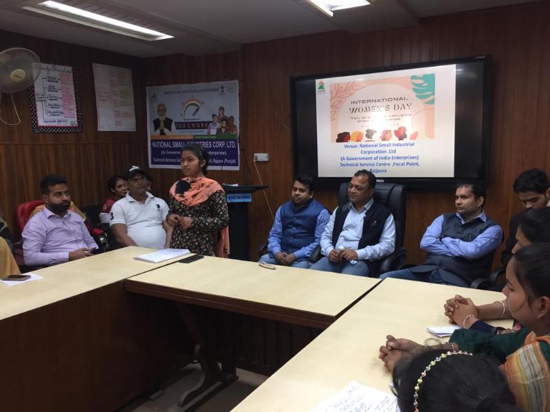 NTSC (Rajpura) celebrated “International Women Day” on 8th March, 2022 at Rajpura Centre. On this occasion, a Declamation contest was held on the Theme - “Gender Equality Today for a Sustainable Tomorrow”. Total 90 nos women students of the centre participated in this contest. The winners were awarded by Shri Rajesh Jain, Centre Head, NTSC (Rajpura). 