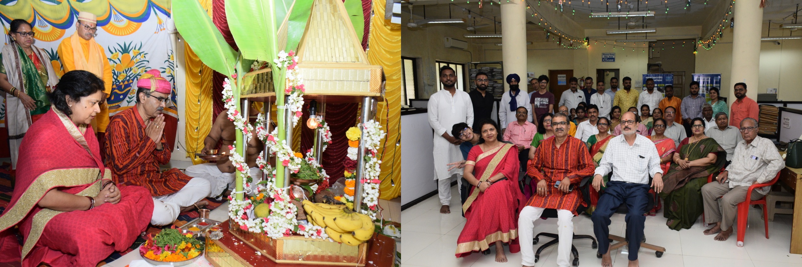 Welcoming the New Financial Year with greater enthusiasm to serve the MSME sector, NSIC (Navi Mumbai) organised a Satyanarayan Puja on 08th April, 2022 in office where all the Employees and their families participated. The employees who have served NSIC in the past were also present. The program was coordinated by Shri Manoj Singh, Zonal Head, NSIC (Mumbai).