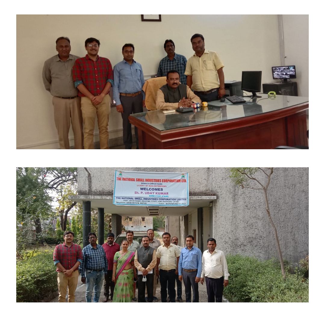 Shri P. Udayakumar, Director (P& M), NSIC reviewed functioning of the LBI and NSIC (Naini) on 16th April, 22. He advised LBI to reorient their Training and Incubation strategy in line with the local industry needs and identify the unwanted machines for shifting to other centers. The branch officials were advised to increase the high margin verticals. During this visit he also visited the industrial infrastructure and reviewed the issues.