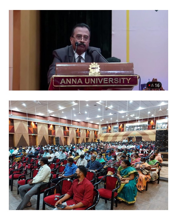 Shri P. Udayakumar, Director (Planning and Marketing), NSIC delivered the keynotes address at Anna University on Skilling for Employability on 23rd April, 2022. Speaking on this occasion, he informed that topics like Aviation, Drones, Logistics, Finance, Technology etc. will benefit NSIC Technical Centre to design new training modules for students. More than 5000 students attended the program through online and physically.