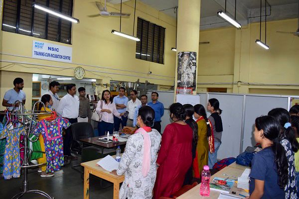 Ms. Mercy Epao, Joint Secretary, Ministry of MSME visited NSIC campus at Guwahati, Assam on 09th May, 2022 and interacted with the trainees & encouraged them towards entrepreneurship.  Shri Vijay Prakash, ZGM, NSIC and Shri Vinit Kashyap, Chief Manager, NSIC were also present on this occasion.

