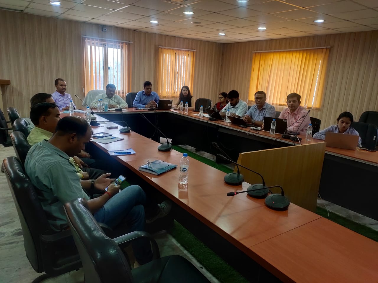 NSIC (Dehradun) organized a Virtual Meeting with Director (Industries ) Uttarakhand recently wherein General Manager(s) of all the 13 District Industries Centre (DIC) of the state were present. During the Meeting benefits of all the NSIC schemes were explained in detail to the participants so that at the  Entrepreneurs approaching DIC in each district are able to absorb effectively the benefits of NSIC schemes .The NSIC team was represented by Sh. Sanjay Rautela ,Zonal Head (North-1) ,Sh. Vidya Sagar Singh, General Manager (SG)(DSF) & Sh. Kunal Kapoor, Branch Head ,NSIC (Dehradun).
 