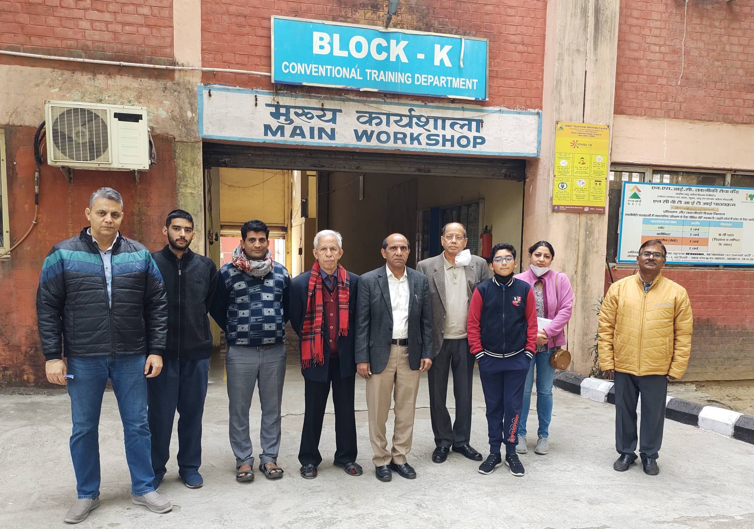Sh. Ajit Kumar Seth, former Cabinet Secretary, Govt. of India, visited the campus of NSIC Technical Services Centre, Okhla on 14.12.2023. He applauded the material testing and training departments and other facilities available at the NTSC (okhla). Shri Subodh Jaiswal, Centre Head ,NTSC (Okhla) apprised him of the valuable work that the centre is doing in building Entrepreneurship culture through its flagship Entrepreneurship Development Programme which encourages the youth to choose the option of self-employment through unique blend of theory and practical training on the live manufacturing projects. The dignitary interacted with the trainees and was impressed by the exceptional work being done in providing entrepreneurship and skill training to the youth, making them employable and giving them opportunities to start their own enterprises as well as successfully look for fruitful wage employment.
