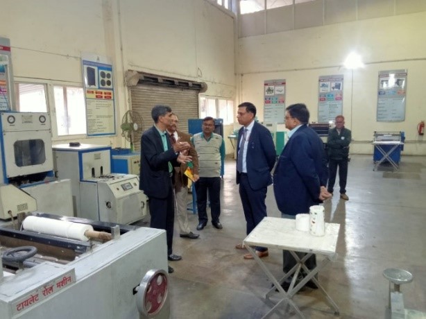 Dr. Rajneesh, Additional Secretary and Development Commissioner (MSME), visited NTSC Okhla and appreciated the Entrepreneurship and Skill Development Training being offered at LBI and Advance Training Centre and interacted with the participating trainees. Shri Navin Chopra, CGM(SG) and Shri O.P Singh, Centre Head were also present on the occasion.