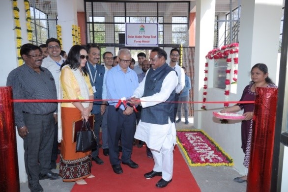 Shri Bhanu Pratap Singh Verma, Hon’ble Minister of State , MSME along with Mr B B Swain, Secretary MSME on 24/02/2023 inaugurated the NTSC (Rajkot) Solar Water Pump Testing laboratory in the presence of Ms Mercy Epao, CMD, NSIC, Smt Ishita Ganguly , ADC (MSME ) at NSIC Technical Services Centre, Rajkot. Inaugurating the new facility for the MSME Sector, Shri Bhanu Pratap Singh Verma, Hon, ble Minister of State stated that NSIC has been doing yeoman service for the growth of MSME sector, entrepreneurs in the country and the MSMEs must come forward and avail the benefits of the various facilities being offered at the NSIC - Technical Services Centre(Rajkot). Speaking on the occasion, Ms. Mercy Epao, CMD, NSIC stated that NSIC is constantly diversifying  its services in tune with the market demand  and as per the need of the hour would  also upgrade to offer high end skill development programs for the MSME sector.