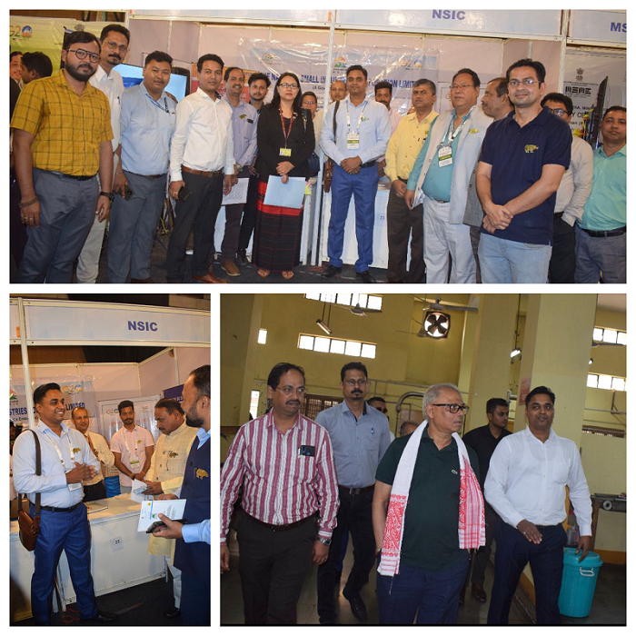 NSIC (Guwahati) participated in MSME Tool Room Conclave at Guwahati on 05th & 06th March, 2023. On this occasion, Shri Bhanu Pratab Singh, Honorable Minister of State (MSME), Sh. Bimal Borah Ji, Honorable Minister Commerce and  Industries, Govt of Assam, Shri B.B Swain, Secretary(MSME) and Smt. Mercy Epao, JS(SME) & CMD, NSIC, with Secretary (Commerce & Industries), Principal Secretary (Skill Development) and Commissioner (Commerce and Industries) visited the stalls and interact with entrepreneurs.