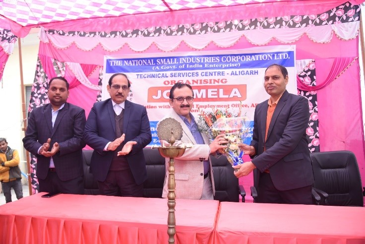 Technical Service Center of National Small Industries Corporation, in collaboration with Narora Paranuclear Office, organized a job fair on 4 January 2024 in its premises. Chief Superintendent Shri S K Kavre inaugurated the employment fair organized at Narora Paranuclear Energy Centre. He inspired the participants to hard work with dedication and wished them success.

15 units participated in the Job fair. More than 400 trainees participated in this interview, out of which more than 300 participants from trades like CNC Lathe, CNC Wire Cut, Machinist, Fitter, Turner, Tele, AutoCAD, and Electrician etc. were selected for the next stage. Chief Shri Ram Kumar Yadav advised all the participants to work with dedication and discipline.