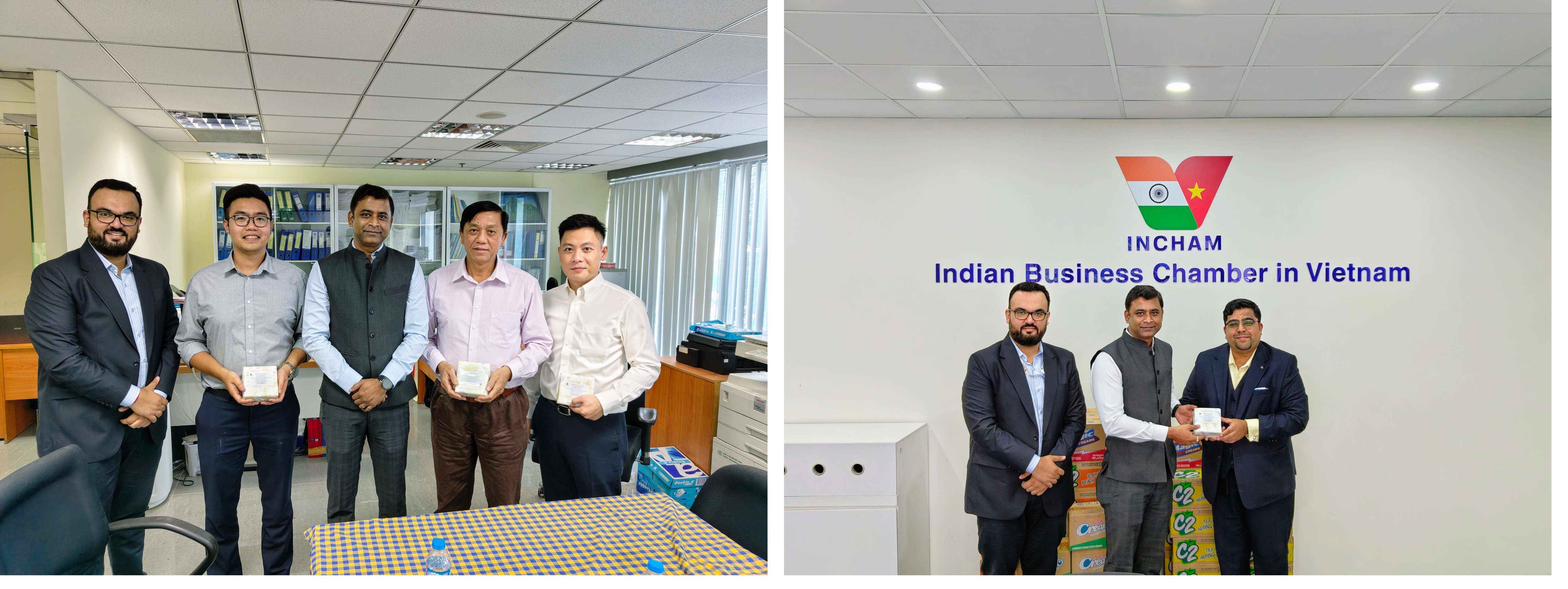 Mr. Kartikeya Sinha, Director (P&M), while leading MSME delegation to Vietnam for participation in Vietfood & Beverage-Propack 2024, also held meetings with officials from Agency of Enterprise Development (AED), SME TAC Centre and Indian Business Chamber in Vietnam (INCHAM). These meetings focused on understanding MSMEs support programs and exploring collaboration opportunities for MSMEs in India and Vietnam. 