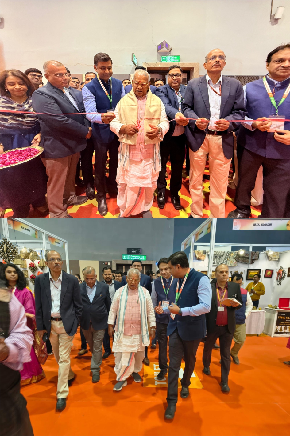 Union Minister for Micro, Small and Medium Enterprises (MSME), Shri Jitan Ram Manjhi, inaugurated the MSME, KVIC and COIR Pavilions in Hall No. 6 and NSSH Pavilion in Hall No. 5 at the 44th India International Trade Fair (IITF) at Bharat Mandapam, New Delhi, today. 

National SC-ST Hub (NSSH) Pavilion at Hall No. 5 is showcasing products of SC-ST entrepreneurs through 35 stalls at IITF-2025 from 14-11-2025 to 27-11-2025. The  pavilion has exhibitors from 10 States namely, Uttar Pradesh, Maharashtra, Delhi, Assam, Karnataka, Punjab, Jharkhand, Telangana, Himachal Pradesh and Nagaland. Footwear, Sports Goods, Handicrafts, Bamboo products, Food products, machine components and Leather Goods are displayed for sale in the Pavilion.