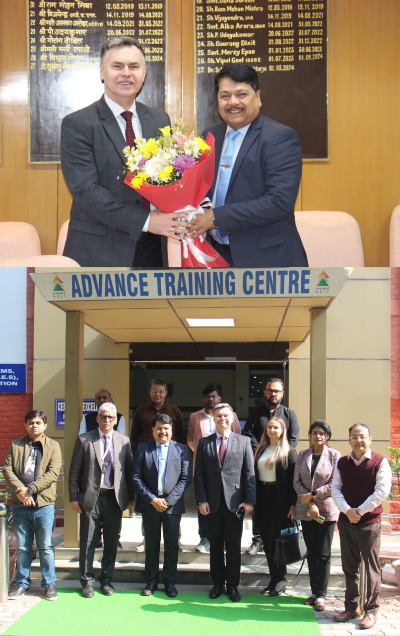 His Excellency Mr. Robert Maxian, Ambassador Extraordinary and Plenipotentiary of the Slovak Republic to India, called on NSIC and met Dr. Subhransu Sekhar Acharya, Chairman-Cum-Managing Director, NSIC on 22nd January 2025 to discuss potential avenues for cooperation in the MSME sector between NSIC and Slovakia. The discussions particularly focused in the realm of enterprise creation, skill building, incubation and entrepreneurship development. His Excellency Mr. Robert Maxian was accompanied by Ms. Simona Novosadova, Trade Commissioner, Slovak Embassy, New Delhi. During the meeting, Dr. Acharya provided an overview of the various initiatives undertaken by NSIC to promote entrepreneurship and holistic growth of MSMEs in India. Following the discussions, the delegates from Embassy of the Slovak Republic toured NSIC Advanced Training Centre in Okhla, New Delhi. His Excellency commended the centre effective approach to skill development and its contribution to empowering individuals through entrepreneurship and job creation. The discussion was facilitated by International Cooperation Division led by     Mr. Sunil Tyagi, Senior General Manager (International Cooperation) &  Mr. Rajiv Nath, Deputy General Manager (Head NTSC, Okhla, New Delhi).


