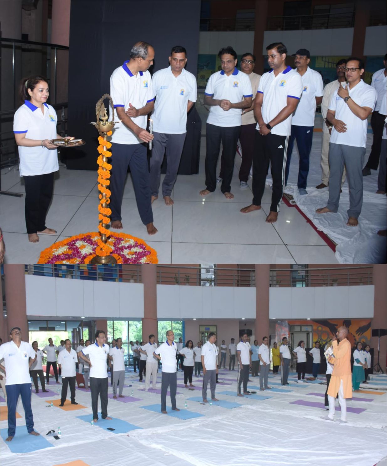 NSIC celebrated 11th International Yoga Day 2025 with great zeal and enthusiasm. The event was inaugurated by Shri S.C.L Das, Secretary, MSME along with Dr Rajneesh, DC MSME, Senior Leadership team of NSIC alongwith other Senior officials from the Ministry and NSIC. The Secretary, MSME stressed on embracing yoga practices in our daily routine to embark a healthier and a happier  life. Aligning with the theme of IDY 2025, Yoga for "One Earth, one Health", Secretary emphasized on the importance of Yoga for overall Wellbeing of both humans as well as environment.