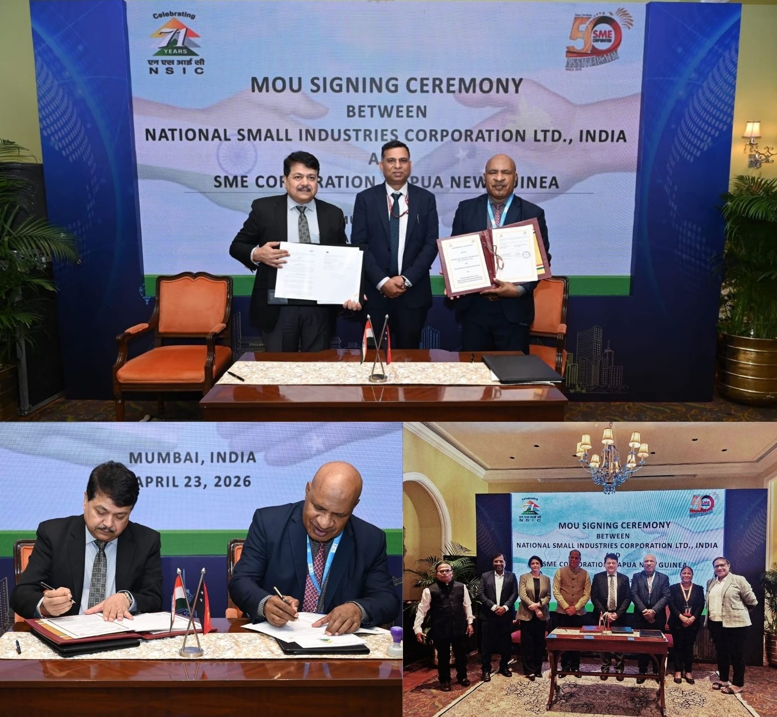 NSIC and SME Corporation of Papua New Guinea sign MoU to Boost MSME Collaboration