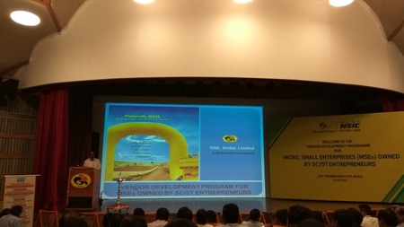 A Special Vendor Development Programme for SC/ST entrepreneurs was organized by the NATIONAL SMALL INDUSTRIES CORPORATION LTD, BRANCH OFFICE- NOIDA in association with “Gas Authority of India Ltd. (GAIL)”, at GAIL Training Institute, GAIL Building Sector 16-A, Noida on 27.10.2017 during 02 Pm to 06 PM. 
The National Small Industries Corporation Ltd, Branch Office Noida, and Gas Authority of India Ltd. (GAIL), has jointly organised the programme for SC-ST entrepreneurs associated with NSIC and also involved with GAIL in tender procurement. Shri D.K. Bhatia, Zonal Head, North-1, NSIC, Shri A.N. Pandey, Executive Director, GAIL, Shri D.P. Sen, Chief General Manager (C&P), GAIL, Shri Subhash Singhal, Chief General Manager, GAIL, Shri Amarender Kumar, Chief General Manager, GAIL were presented on the dice in the programme also the Members of SC-ST Hub from KPMG, Officers from TIDC MIS NSIC HO and undersigned with Senior Branch Manager, NSIC Noida were presented in the programme.    
A total nos. of 46 participants with 8 guest on dais were attended the programme and among them 26 were belongs to SC (special categories) and expressed their happiness about the programme. The participants were belongs to the trade of different products and services and the event was very much beneficial for them. Such types of programmes are beneficial to encourage the participants in creating the awareness of “Make in India, Made in India and Made for India Campaign”. 

<a target="_blank"

href="https://www.facebook.com/NSICLTD/photos/pcb.1593237677380906/159322769738190
4/?type=3&theater
"><font color="#FF6600"><p align="right">Click here to view  more images.</p></font></a>






<p align="right">
<font color="#A9A9A9" align="right">Oct 31, 2017 </font></p> 
