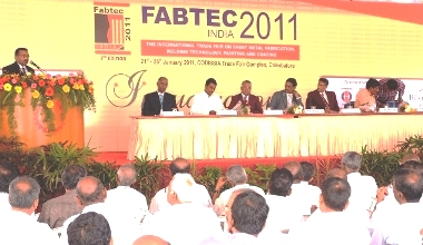NSIC  in association with  Coimbatore District Small Scale Industries Association (CODISSIA) organized International Exhibition FABTEC India 2011  from 21st  to 25th January 2011 at Codissia Trade Fair Complex, Coimbatore. with focus on  metal fabrication, metal forming industries, welding,  paints and coats technologies etc. The exhibition was inaugurated by Shri M. Kutralingam IAS, Principal Secretary, MSME, Govt of Tamilnadu in the presence of Shri P.Udaya Kumar, Director (P&M), NSIC Shri.M Kandhaswami, President, Codissia., Dr. P. Umanath, District Collector, Coimbatore, Shri.V.Arumugam, Zonal General Manager, NSIC, and officials from Branch Office Coimbatore. Giving the keynote address, Shri.P. Udayakumar, Director (P&M),  NSIC  stated  the  importance  of  metal working and fabrication. In view of shifting focus of fabrication to India  the scope for metal working is increasing.