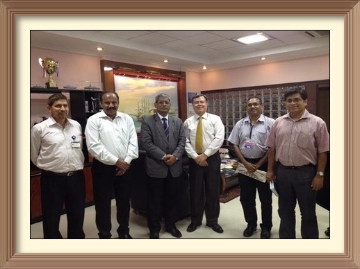 CMD, NSIC met CMD Garden Reach Shipbuilders & Engineers Ltd. (GRSE) at Kolkata

Shri Ravindra Nath, CMD, NSIC met Rear Admiral (Retd.), Shri A. K. Verma, Chaiman & Managing Director Garden Reach Shipbuilders & Engineers Ltd. (GRSE) at Kolkata. During the meeting, possible areas of cooperation between NSIC and GRSE were discussed. Shri R. C. Nautiyal, Director (Personnel) & Shri Sujoy Chakravorty, Addl. General Manager of GRSE and Shri J.K. Mahanta, Zonal General Manager (East & North- East), NSIC, were also present