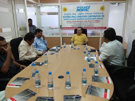 Shri Ravindra Nath,CMD,NSIC interacted with the key MSME Associations at Cochin on 28th Oct 2017. Speaking on this occasion, Shri Ravindra Nath, CMD, NSIC apprised the associations members about various initiatives of NSIC and Ministry of MSME for the benefit of MSME sector in the country.The meeting was attended by Shri Damodar Avanoor, State President, Kerala State Small Industries Association (KSSIA),Shri Alex P. Cyriac , President , Southern Railway Contractors Organization, Shri Joseph Sander, President, Kerala Plastic Manufacturer’s Association (KPMA) ,Shri Sabu Thomas , Builders Association of India,Shri K.K.Vijayan , Secretary, Dalit Indian Chamber of Commerce and Industry(DICCI),Shri Joseph Basil , General Secretary, Kerala State ‘A’ Grade  Electrical Contractors Association(KELCON),Shri S. Venketeswaran.Also present on this occasion were Shri. Gaurang Dixit , CGM(Fin),NSIC and Shri. P.Ravikumar, Zonal Head,NSIC, Jeo John Chalakkal ,Branch Head,NSIC (Cochin)  along with NSIC ( Cochin ) team.
<p align="right">
<font color="#A9A9A9" align="right">Nov. 1, 2017 </font></p> 