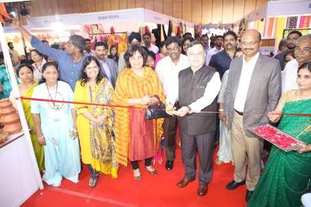 An International Lifestyle Expo was held at HITEX, Hyderabad from 6th to 8th Oct’17.  The Exhibition was inaugurated by Shri Ravindra Nath, Chairman-cum-Managing Director, NSIC as Chief Guest, Shri T.K.Sreedevi, IAS, Director, Municipal Administration, Govt. of Telangana, as Guest of Honour and Dr P.G.S.Rao, Director, MSME, Govt. of India as a Special Guest.  Also present were Mrs Vandana Maheshwari, National Secretary, COWE and Mrs Rama Devi, President, COWE Telangana Chapter. 

More than 123 nos. of stalls were exhibited in the Expo.  NSIC Zone South-II has taken an exclusive pavilion in the expo, wherein 62 No. of SC/ST Entrepreneurs exhibited their products under NSSH Scheme in the sectors of Textiles, Food products, furnishings, herbals, cosmetics, jewellery, Handicrafts, arts, etc.  CMD addressed the gathering, explaining the various facilities available under NSSH.  The dignitaries visited the stalls and interacted with the exhibitors.
<p align="right">
<font color="#A9A9A9" align="right">Oct 09, 2017 </font></p>

<a target="_blank"

href="https://www.facebook.com/NSICLTD/photos/pcb.1572553016116039/1572551976116143/?type=3&theater"><font color="#FF6600"><p align="right">Click here to view  more images.</p></font></a>