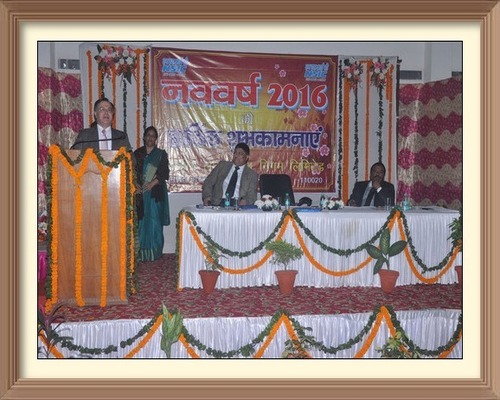 A New Year usually implies a fresh start, a chance to set things right, and begin anew. Welcoming the New Year, Shri Ravindra Nath, CMD, NSIC wished all NSICians and their families to remain blessed with good health and happiness. CMD urged the employees to prepare themselves with hard work, dedication, innovative ideas and technologies and out of box approach. With these thoughts, we shall continue to desire, continue to dream with eyes open and rededicate ourselves to take this glorious company to esteemed heights. On this occasion, to encourage use of Hindi language CMD, NSIC distributed certificates and trophies to the awardees of Hindi month celebration. Shri P.Udayakumar, Director(P&M), Shri A.K.Mittal, CGM(SG) and senior officials of NSIC were also present on this occasion. NSICians were also seen actively participating in various cultural programmes organized during New Year’s celebration. All the Zonal & Branch Offices of NSIC joined this New Year’s celebrations through video conferencing and webcasting technology.
<br>
<a target="_blank"  href=" https://www.facebook.com/NSICLTD/photos/pcb.1011132615591418/1011129398925073/?type=3&theater" ><font color="#FF6600">Click here to view  more images.</font></a>
<br>
<a target="_blank"  href=" 
http://www.streaminglive.in/webcast/nsic/" ><font color="#FF6600">Recording of the Webcast of New Year`s Programme of NSIC held on 01.01.2016</font></a>