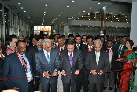 Sh. P. Udayakumar, Director (Planning & Marketing) NSIC participated in the India Show Exhibition in Moscow, Russia from 23rd - 26th Sept,2014 organised by M/s. FIEO, New Delhi.  NSIC supported about 17 MSMEs for participation in this event under the Marketing Assistance Scheme.  Mr. Rajiv Kher, IAS,  Secretary (Deptt. of Commerce), Govt. of India and Sh. P.S. Raghavan, Ambassador  of India to Russia are seen with Sh. P. Udayakumar, Director (Planning & Marketing) NSIC during their visit to NSIC`s Stall.  H.E. Mr. Alexey Likhachev, Dy. Minister of Economic Development of the Russian Federation, H.E. Mr. S.N. Yastrebov, Governor of Yaroslavl Region, Russia, Mr. Ravi Capoor, IAS, Jt. Secretary, Deptt. Of Commerce, Govt of India, Mr. Rafeeque Ahmed, President, FIEO also visited NSIC`s Stall.