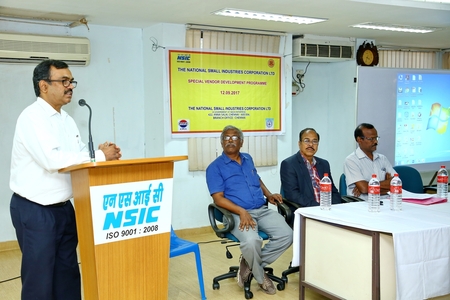 Special Vendor Development Program was organized by NSIC Ltd., BO Chennai  in association with DICCI  with CPCL and Chennai Port Trust. The event was attended by 35 MSE`s.Shri G.P Lenin President DICCI, has explained the essential role of NSIC in promotion of SC-ST MSME, Shri. M. Vishwanath, Sr. Deputy Material Manager, Chennai Port Trust & Shri S. Subramani, Chief Manager(Material),CPCL explain the process of E-Tendering.The event was coordinated by Shri R Saravanakummar,DGM NSIC.

<p align="right">
<font color="#A9A9A9" align="right">Sept 22, 2017 </font></p>
