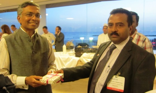 Shri P.Udayakumar,Director (P&M)  with Indian Ambassador Mr,Jaideep Sircar in TelAviv,Israel during the Innovation Conference, Israel.