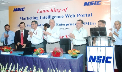NSIC   launched a Web Portal on  July 7, 2011 for disseminating Marketing Intelligence  to MSME sector  in the country. Present on the ocassion were Shri Uday Kumar Varma, Secretary, MSME, Dr. H.P.Kumar, Chairman, NSIC, Shri Ravindra Nath Director(Fin), NSIC Shri P.UdayKumar, Dir(P&M), NSIC, Shri Ashok .k. Mangotra, Director General, DGSD and Members of Industry Associations. The www.msmemarketingintelligence.com web portal will facilitate connectivity to Indian MSMEs and access to global enterprises in accessing information about  the products and technologies available from MSME sector in India. 