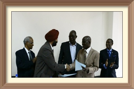 The said centre was handed over by Mr. Satvinder Singh, Sr. General Manager (Technology) from NSIC, India to Mr. Pierre T Ouedraogo, Director General, Centre for the Formation of Professionals (CEFPO), Government of Burkina Faso on 3rd November, 2016 in presence of Mr. Brice Noel YOGO, Secretary General, Ministry of Youth Vocational Training and Employment, Government of Burkina Faso, Mr. S. Ramji, Second Secretary, High Commission of India in Ghana, Mr. Idriss Raoua Ouedraogo, Former Ambassador of Burkina Faso in India & Mr. Rajiv Nath, Chief Manager from NSIC, India.
<br/>
All the selected 19 technologies like Tomato Processing plant, Fruit Juice making plant, Conduit pipe making plant, Wooden screw making plant, Paper Cups making plant, Hollow blocks making plant, Bakery Plant, Water Filtration plant, Toilet Roll making plant, Tissue Paper making plant, Oil expeller machine, Plastic Injection moulding plant etc were installed and training to local trainers were completed before handing over the project to host government authorities.

<br>
<a target="_blank"  href=" https://www.facebook.com/NSICLTD/photos/pcb.1232876263417051/1232876080083736/?type=3&theater" ><font color="#FF6600">Click here to view  more images.</font></a>