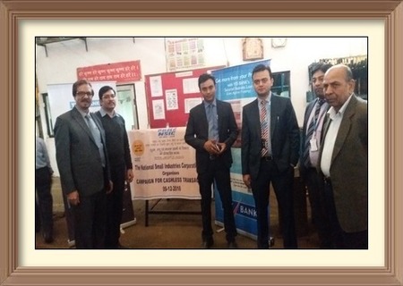 To encourage cashless transactions, NSIC Faridabad organised a campaigns on 09.12.2016 at sector 59 in Faridabad in association with Yes Bank at the units places to create awareness amongst workers and staff and to clear the doubts / problems regarding e cash and its operation. <br/>

<a target="_blank"  href="https://www.facebook.com/NSICLTD/photos/pcb.1266951313342879/1266951020009575/?type=3&theater" style="float:right" ><font color="#FF6600">Click here to view  more images.</font></a>