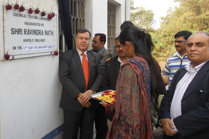 Shri Ravindra Nath,CMD, NSIC inaugurated Chemical Testing Laboratory of NTSC Howrah equipped with modern & precision machinery for materials testing on 17.01.2017 and also planted a sapling on this occasion in the presence of Shri P. K. Jha, Zonal General Manager (SG) Central Zone, Shri Anil Kr. Agarwal, Advisor Law & Recovery, Shri Rajan Trehan, General Manager, LR & CVO and Shri Suresh Karmali, General Manager (SG), NTSC Howrah, India.

<br/>
<a target="_blank" href="https://www.facebook.com/NSICLTD/photos/pcb.1323063537731656/1323058821065461/?type=3&theater"><font color="#FF6600">Click here to view  more images.</font></a> 