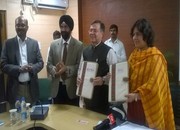 An MOU was signed for Employment through Skill Training and Placement of Urban Un-employed Youth under Placement Linked Skill Training Programme of (DAY-NULM) MEPMA, between Mission for Elimination of Poverty in Municipal Areas (MEPMA), Municipal Administration & Urban Development Department, Govt. of Telangana represented by its Mission Director Dr. T. K. Sreedevi, IAS and The National Small Industries Corporation Ltd.-NSIC, New Delhi represented by Chairman cum Managing Director Sh. Ravindra Nath, on 7th October 2017 at Hyderabad. MOU was signed in presence of Sh. Satvinder Singh, CGM (Technology), Sh. K Srinivas, Zonal Head, South-II, Sh. A B Prabhu Raj, GM, NTSC Hyderabad & Sh. N Madana Mohan, DGM, NTSC Hyderabad and MEPMA representatives. This MOU will strengthen NSICs sponsored training activities and fulfill its commitment to train more & more trainees and provide them employment. Under this MOU, NTSC Hyderabad proposes to train the Urban Un-employed Youth in 18 different Skill Development training programs and will provide placement assistance through Job Fairs to be organized once in every two months.

<a target="_blank"

href="https://www.facebook.com/NSICLTD/photos/pcb.1574120975959243/1574120619292612/?type=3&theater"><font color="#FF6600"><p align="right">Click here to view  more images.</p></font></a>

<p align="right">
<font color="#A9A9A9" align="right">Oct 11, 2017 </font></p>