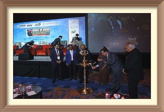 Sh. Ravindra Nath, Chairman & Managing Director, National Small Industries Corporation, along with H.E. Ms. Vijay Thakur Singh, High Commissioner of India to Singapore, inaugurated the Global Summit on Make in India at Singapore on June 12, 2015. CMD, NSIC also led a delegation of Micro and Small Enterprises from India to Singapore on this occasion. Objective of the visit was to promote manufacturing strengths of Indian enterprises and explore opportunities for collaborations amongst enterprises of India and Singapore.
CMD, NSIC in his inaugural address said that Singapore and India have potential opportunities for development of sustainable business alliances in Micro, Small & Medium Enterprise sector. Therefore, closer cooperation with Singapore is perceived in this field which would be about sharing of knowledge, exchange of best practices, supporting innovation and building capacity & skills and enhancing cooperation between enterprises of Singapore and India in terms of technology transfers, joint ventures or any form of sustainable business alliances. 
Sh. Ravindra Nath, CMD, NSIC along with H.E. Ms. Vijay Thakur Singh, High Commissioner of India at Singapore also released a Report on “Indian MSME Industry Overview and Opportunities” prepared by Frost & Sullivan. 
Enterprises and oraganisations dealing with MSMEs from Singapore participated in the event. Also present on the occasion were Mr. Mahesh Gupta, Chairman, Kent RO Systems Ltd., Mr. R. Narayanamohan, Past President, Singapore Indian Chamber of Commerce and Industry (SICCI) and Mr. S. Narayanan, Vice President, Frost & Sullivan and Mr. Pradeep Maithani, Chairman, Prospur Events Pte Ltd. organiser of the event were also present.
